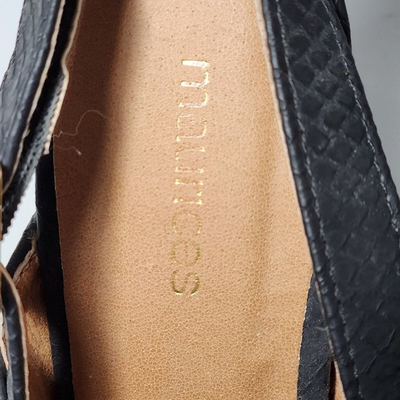 Maurices Wedge Peep Toe Strappy Heels Sandals Shoes Beverly Womens Size 6 - Picture 6 of 8